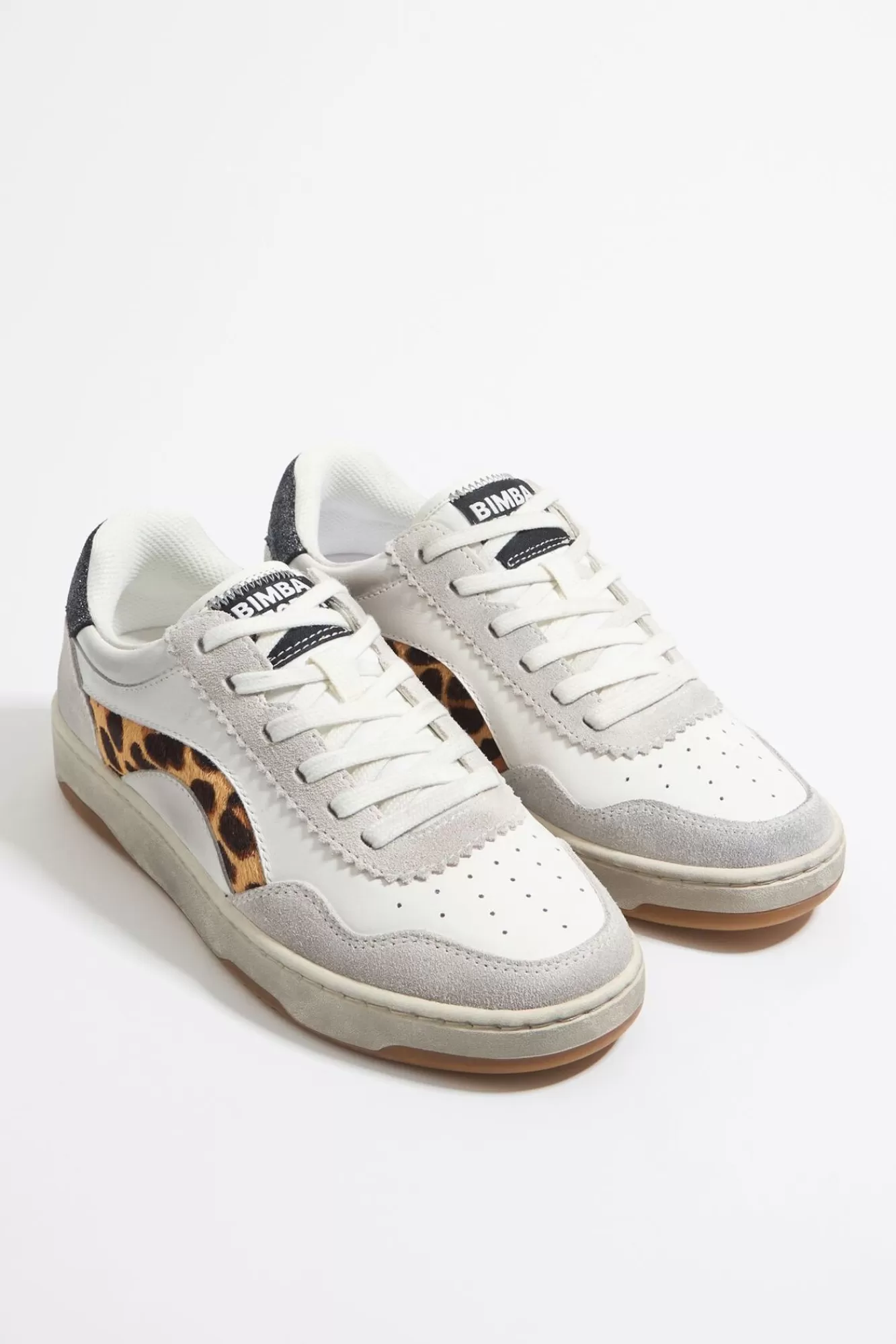 BIMBA Y LOLA Deportiva Cupsole Piel Print Leopard Blanca Online