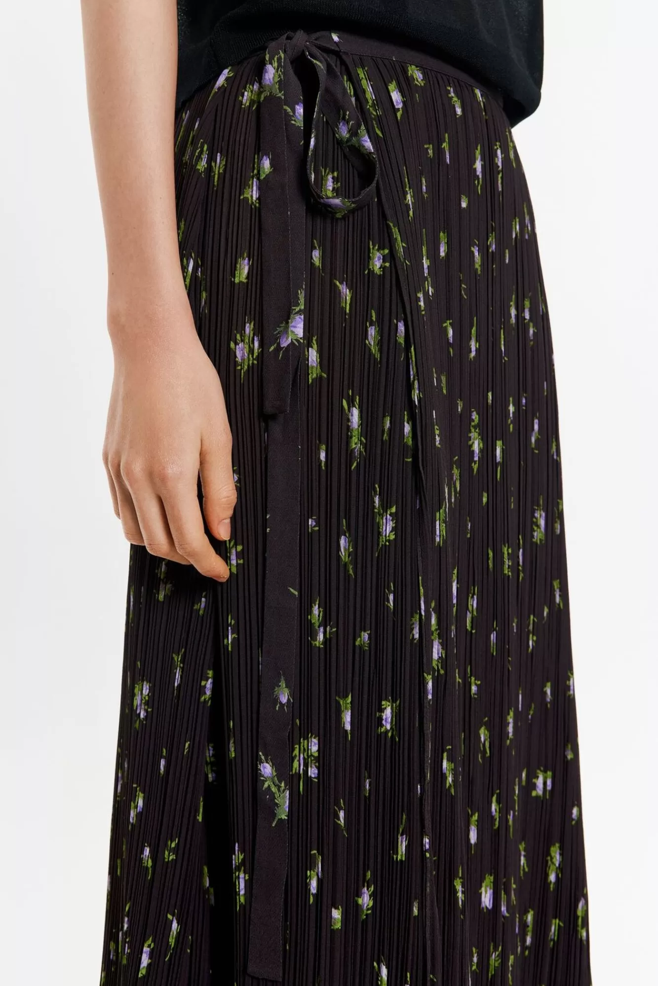 BIMBA Y LOLA Falda Midi Flowers Negra Shop