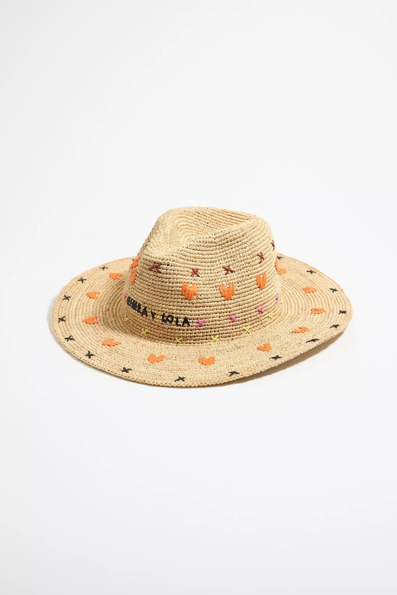 BIMBA Y LOLA Gorro Rafia Natural Naranja Fashion