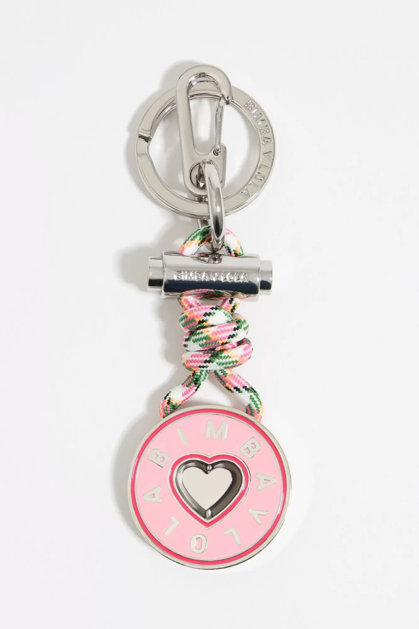 BIMBA Y LOLA Llavero Circular Corazon Rosa Best Sale