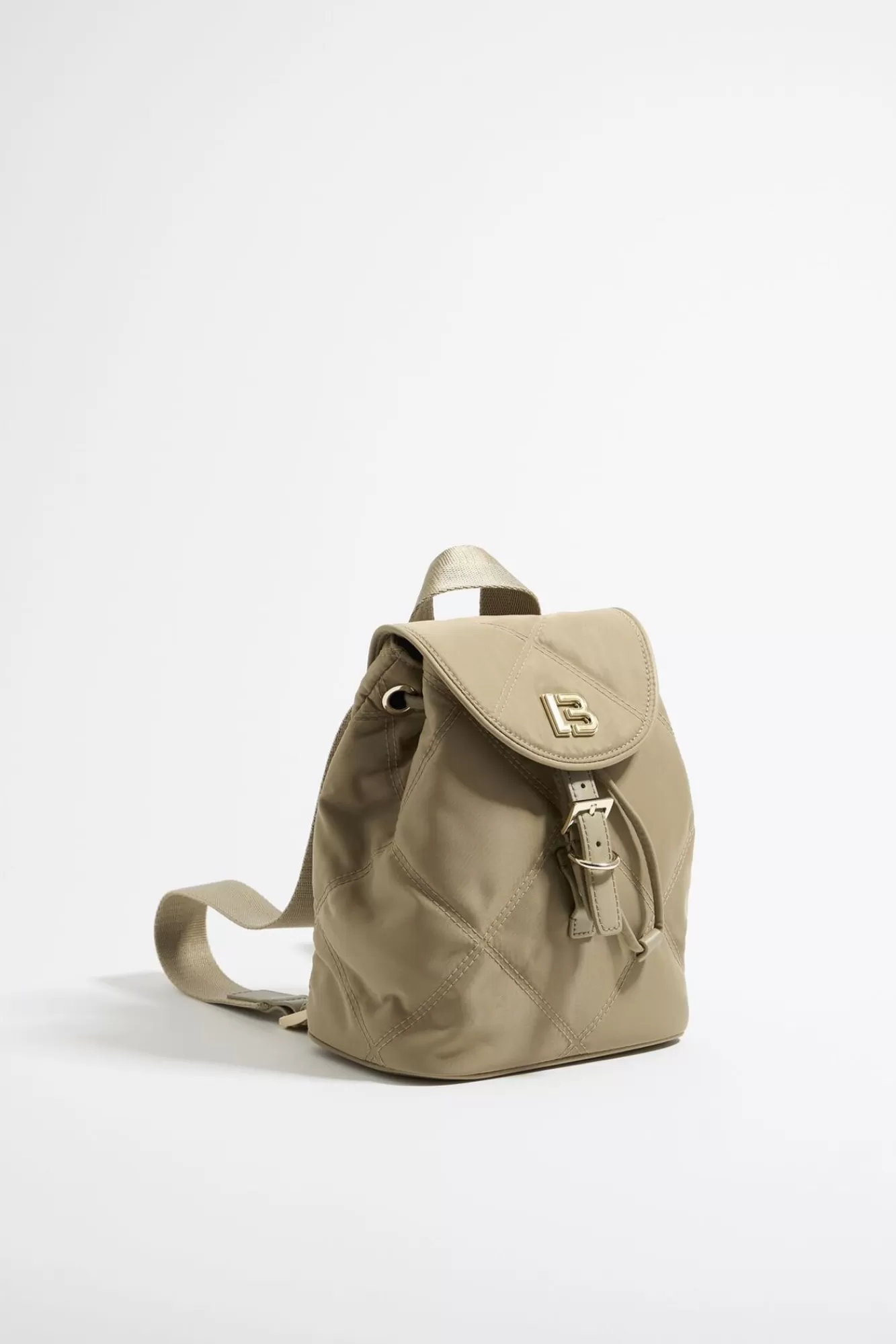 BIMBA Y LOLA Mochila Pequena Nylon Acolchada Caqui Claro Flash Sale