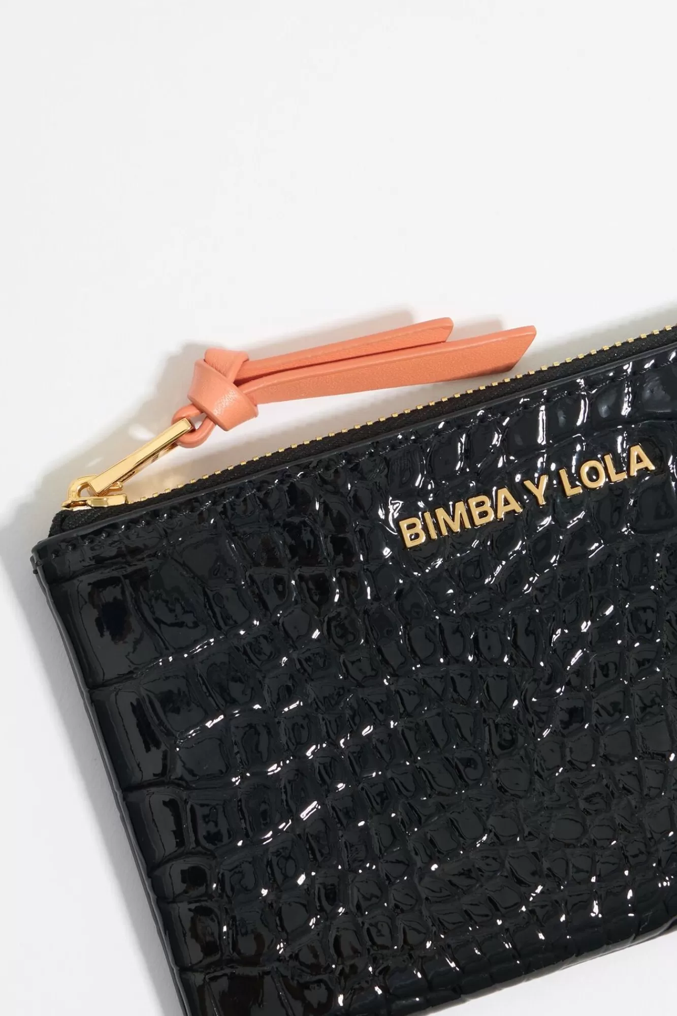 BIMBA Y LOLA Monedero Grabado Cocodrilo Negro Shop