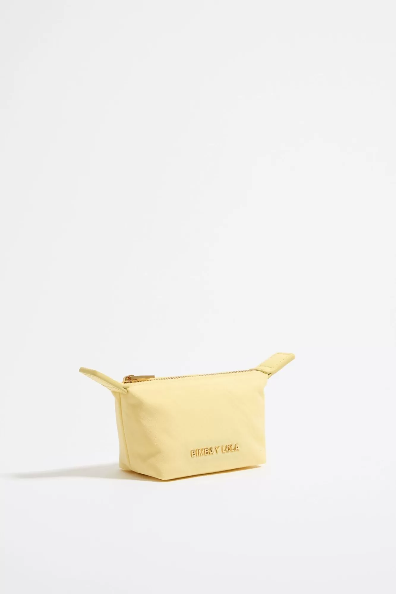 BIMBA Y LOLA Monedero Trapecio Mini Nylon Amarillo Claro Hot