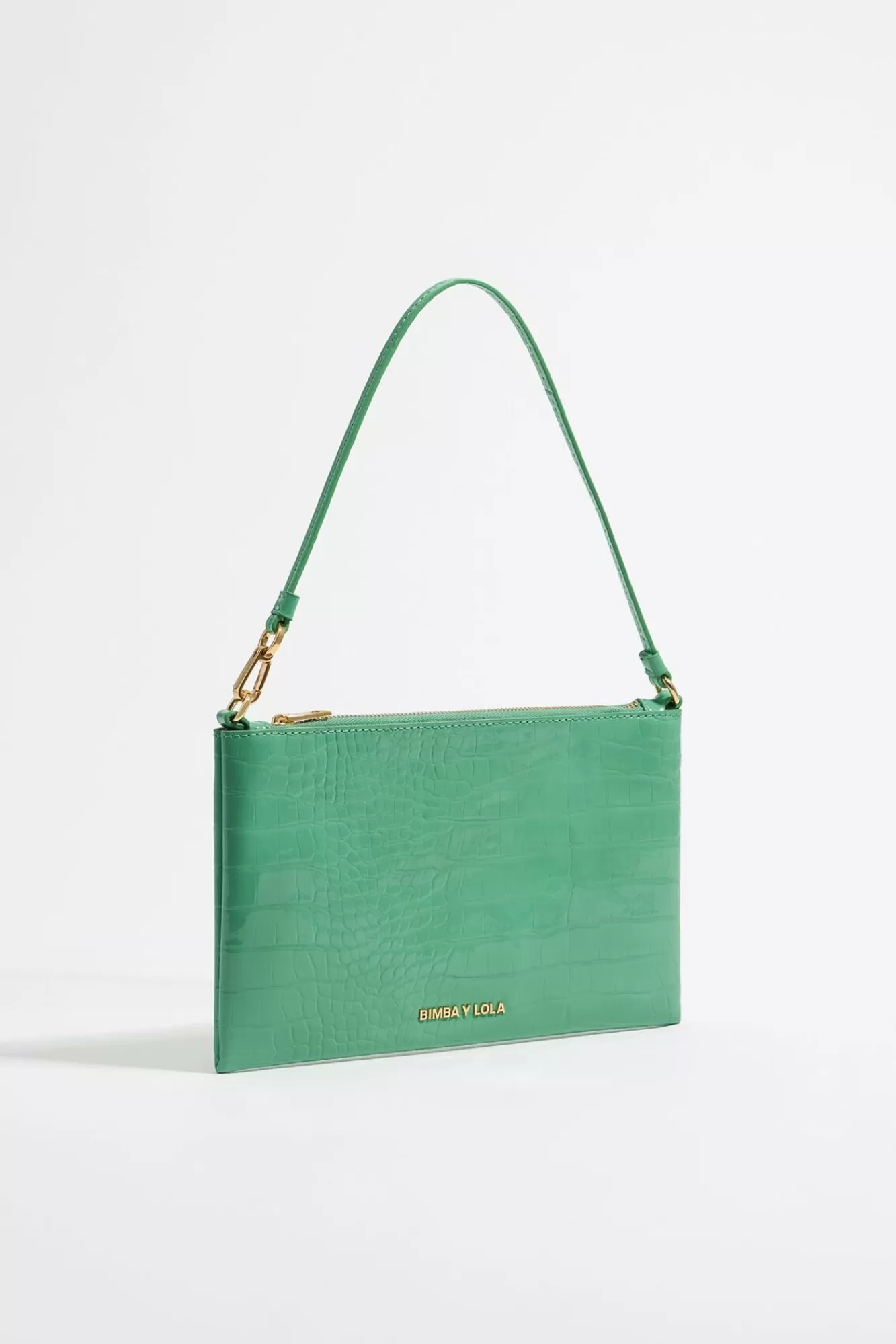 BIMBA Y LOLA Neceser Grabado Cocodrilo Verde Outlet