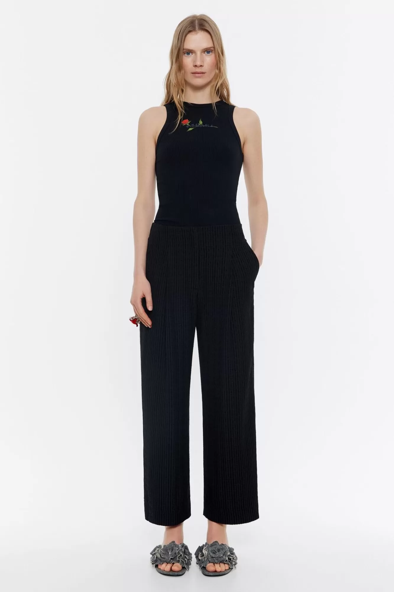 BIMBA Y LOLA Pantalon Carrot Pinzas Negro Cheap