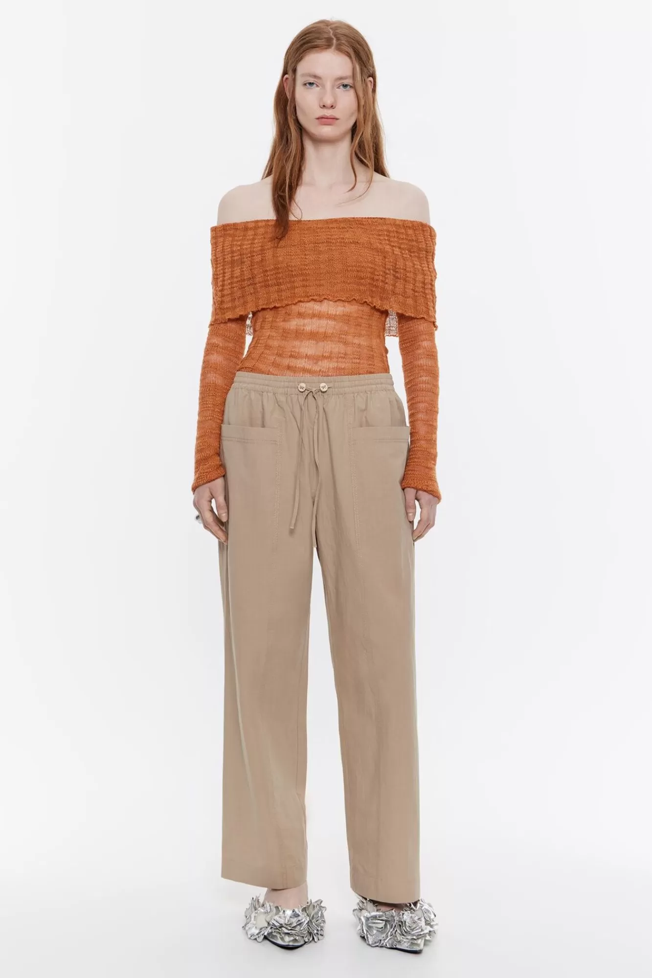 BIMBA Y LOLA Pantalon Jogger Algodon Camel Sale