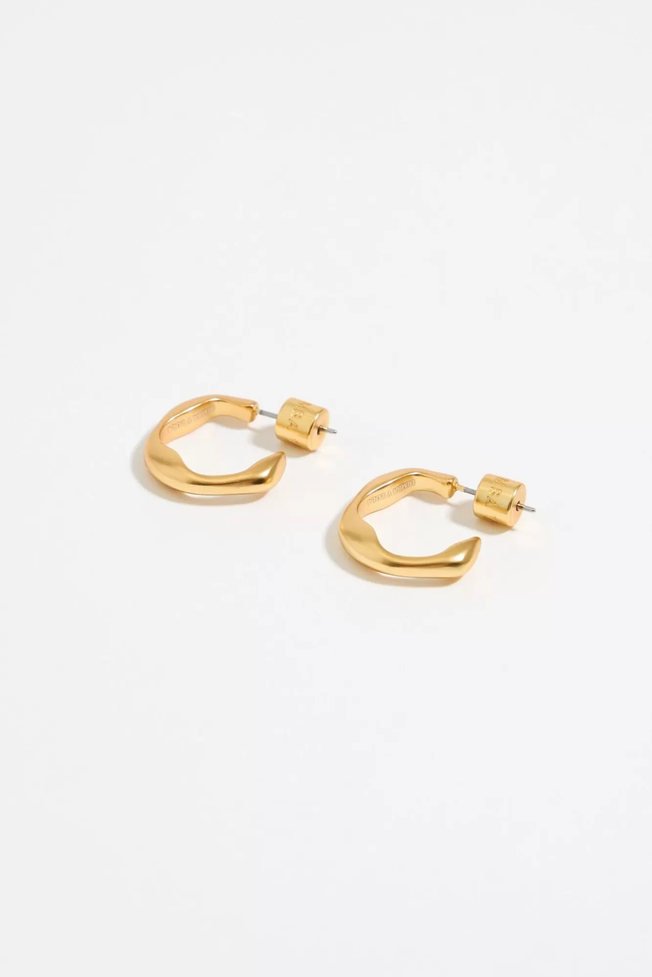 BIMBA Y LOLA Pendientes Aro Mini Dorado Mate Flash Sale