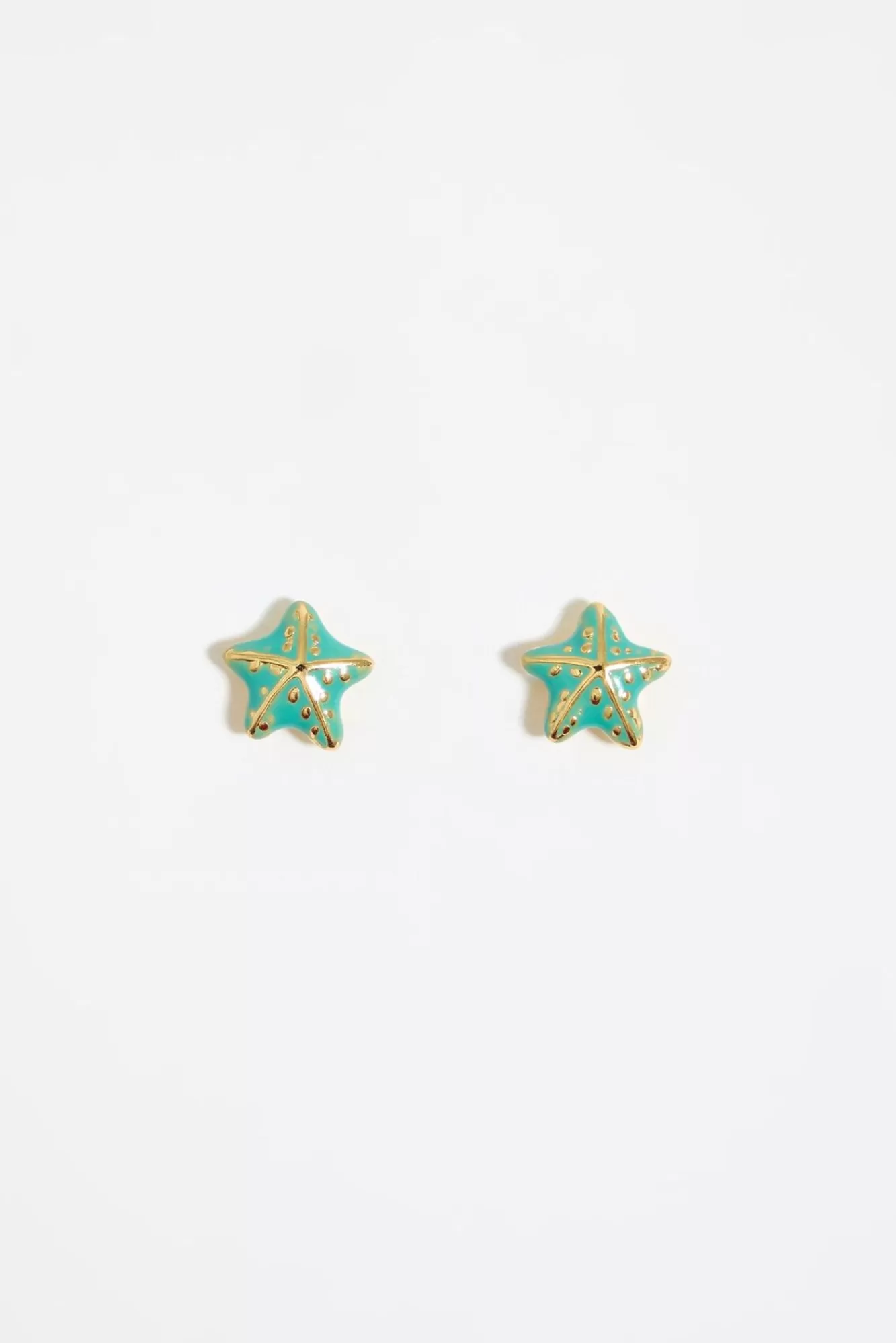 BIMBA Y LOLA Pendientes Estrella De Mar Aguamarina Shop