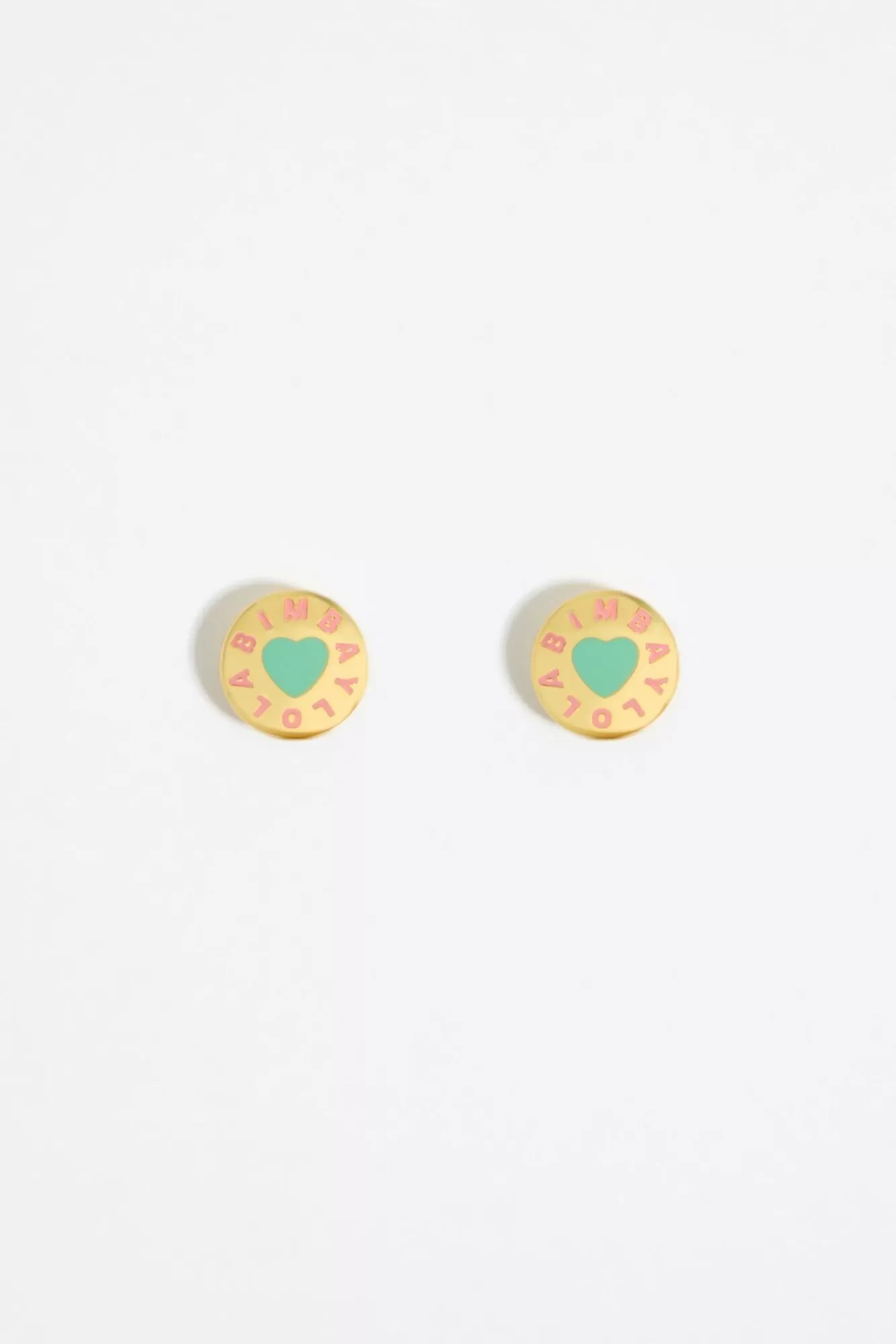 BIMBA Y LOLA Pendientes Logo Candy Aguamarina Dorados Best Sale