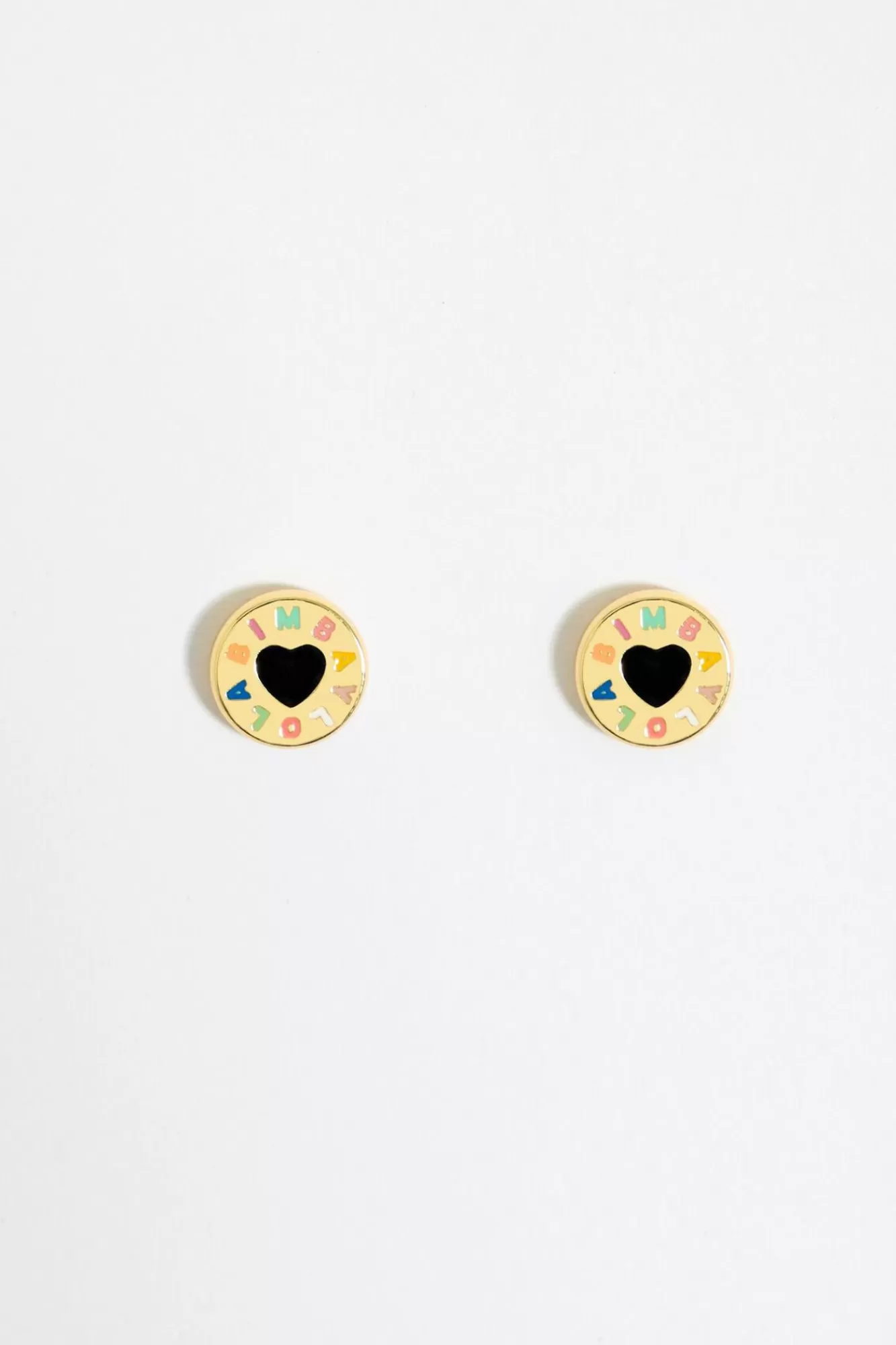 BIMBA Y LOLA Pendientes Logo Corazon Dorados Flash Sale