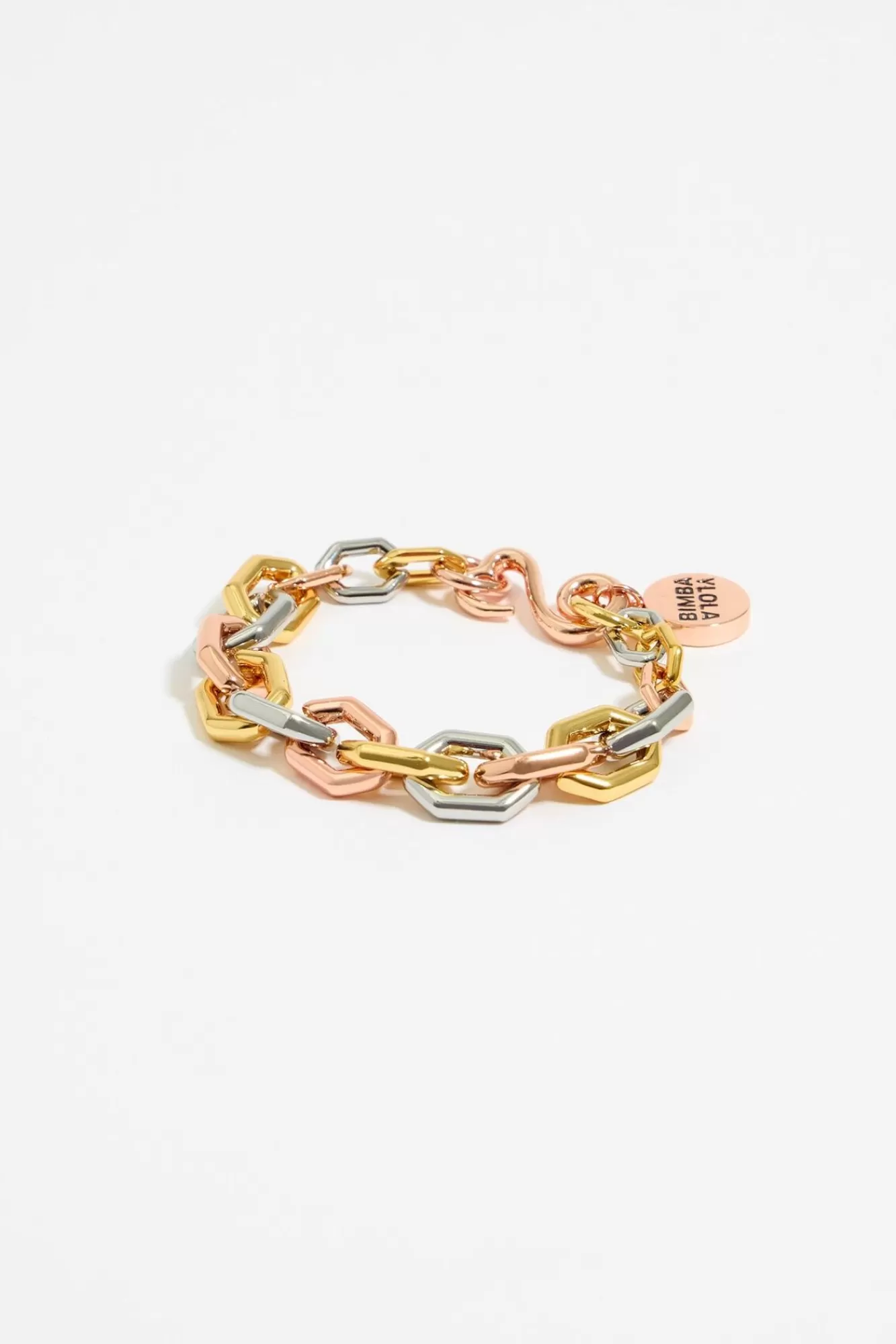 BIMBA Y LOLA Pulsera Cadena Hexagonal Tricolor Clearance