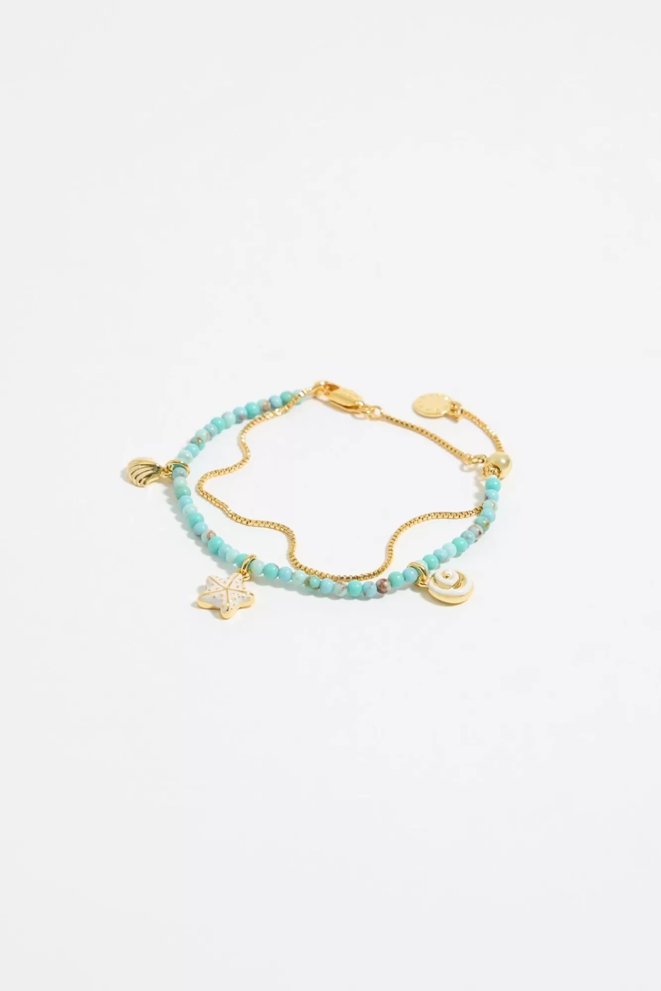 BIMBA Y LOLA Pulsera Doble Estrella De Mar Turquesa Sale