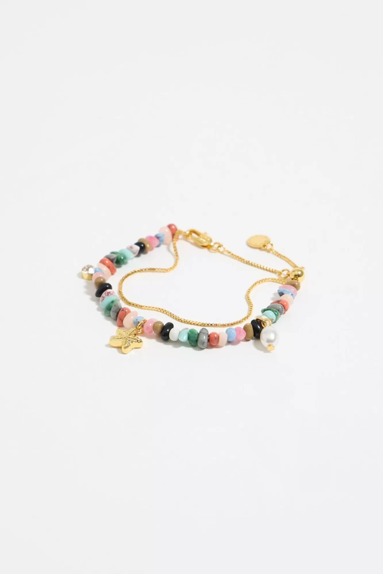 BIMBA Y LOLA Pulsera Doble Piedras Multicolor Outlet