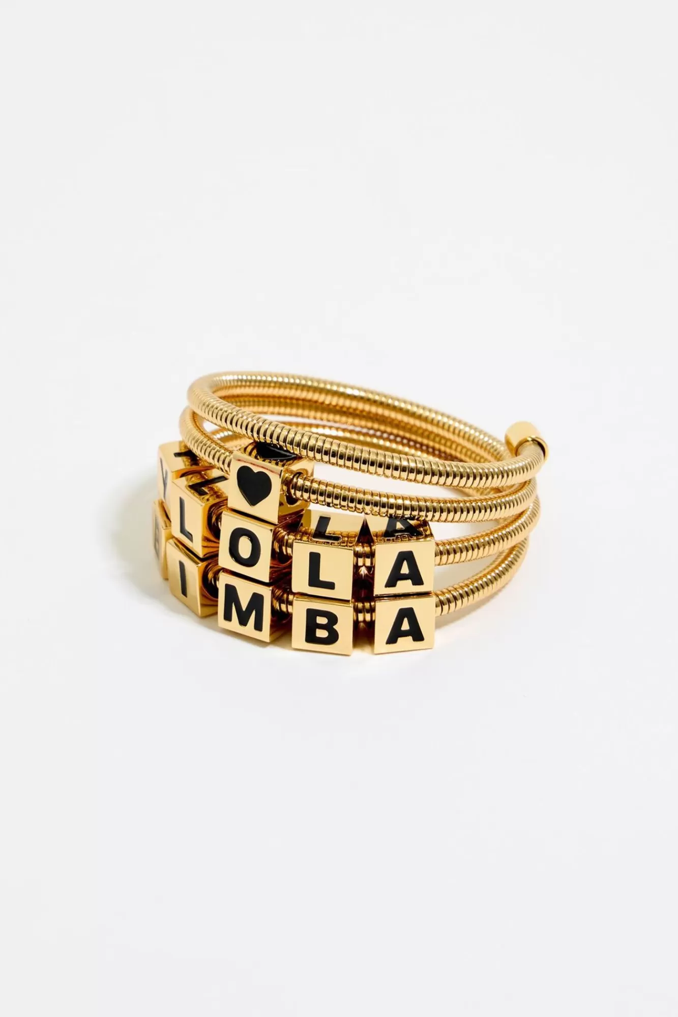 BIMBA Y LOLA Pulsera Espiral Logo Dorada Discount