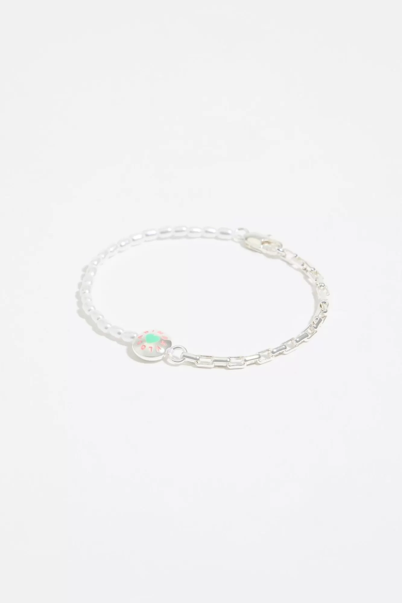 BIMBA Y LOLA Pulsera Logo Candy Perlas Plateada Sale