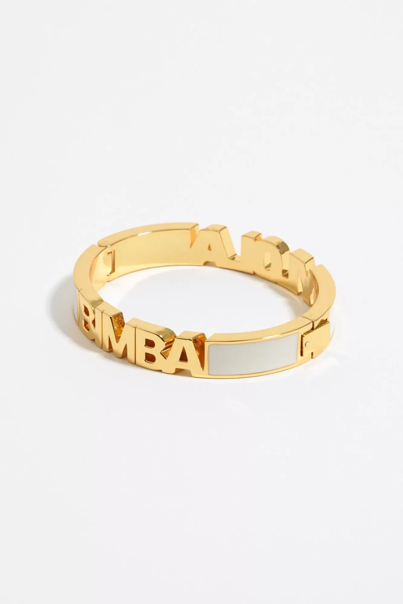 BIMBA Y LOLA Pulsera Logo Esmalte Marfil New