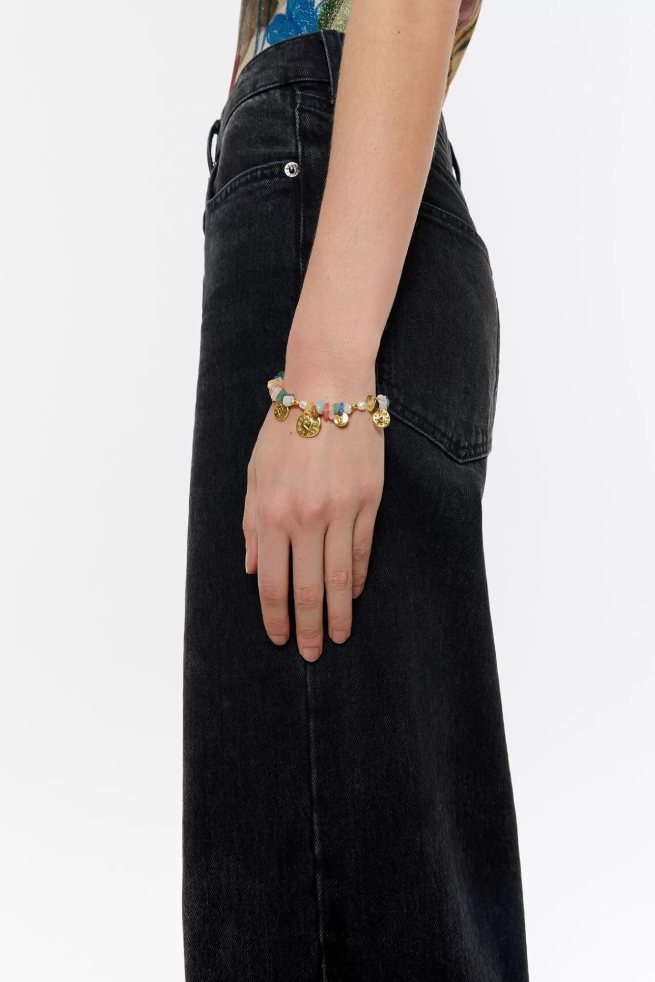 BIMBA Y LOLA Pulsera Logo Piedras Multicolores Discount