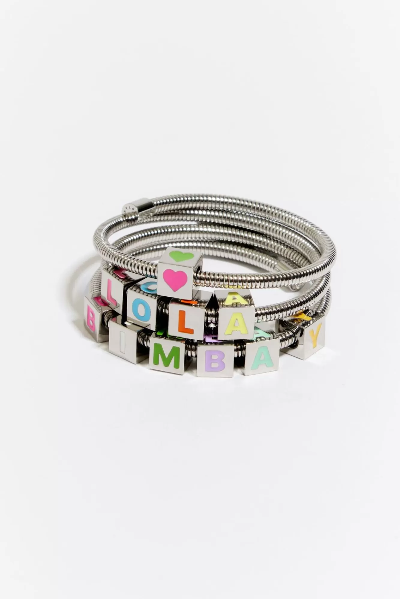 BIMBA Y LOLA Pulsera Muelle Logo Plateada Discount