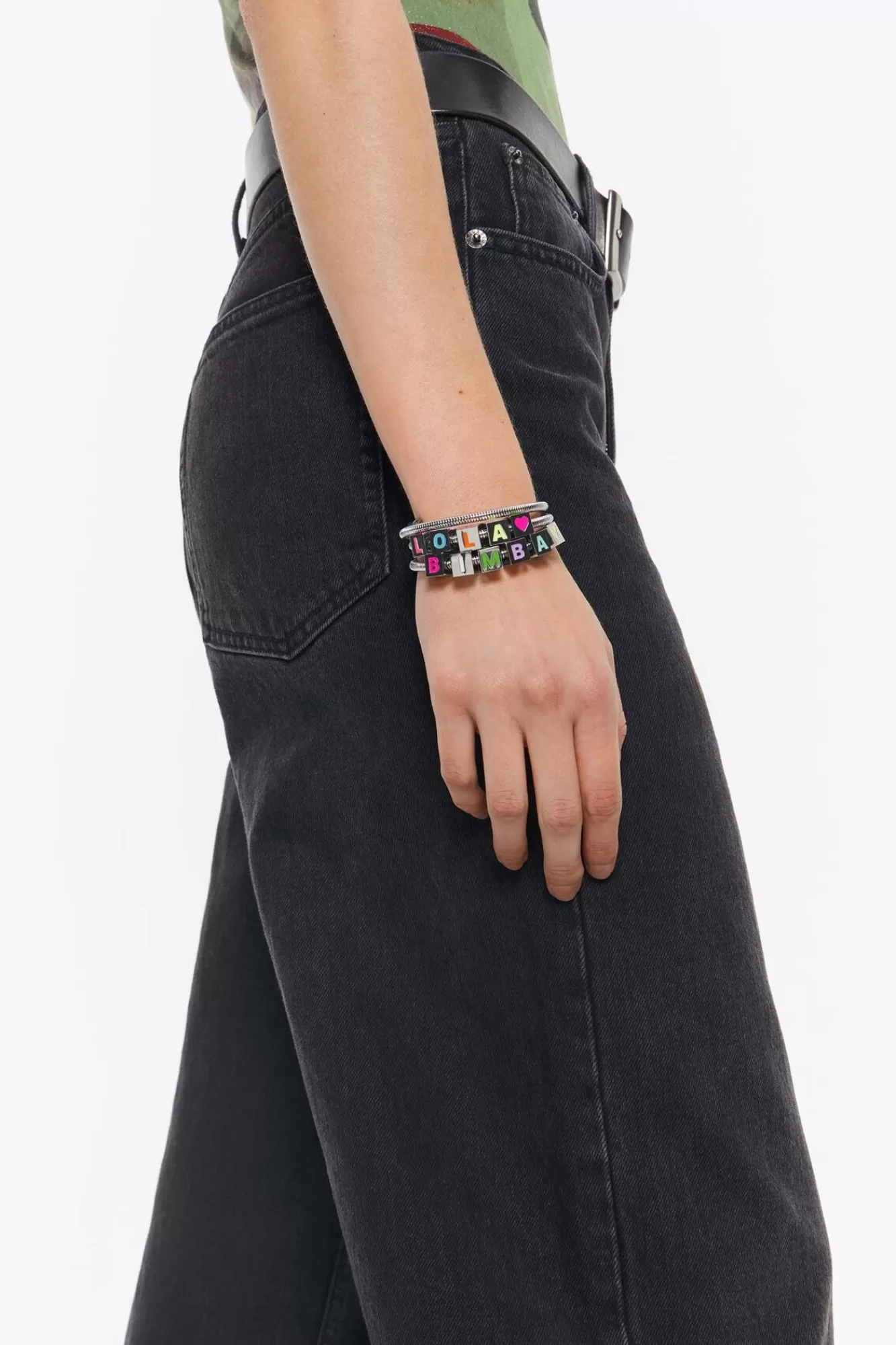 BIMBA Y LOLA Pulsera Muelle Logo Plateada Discount