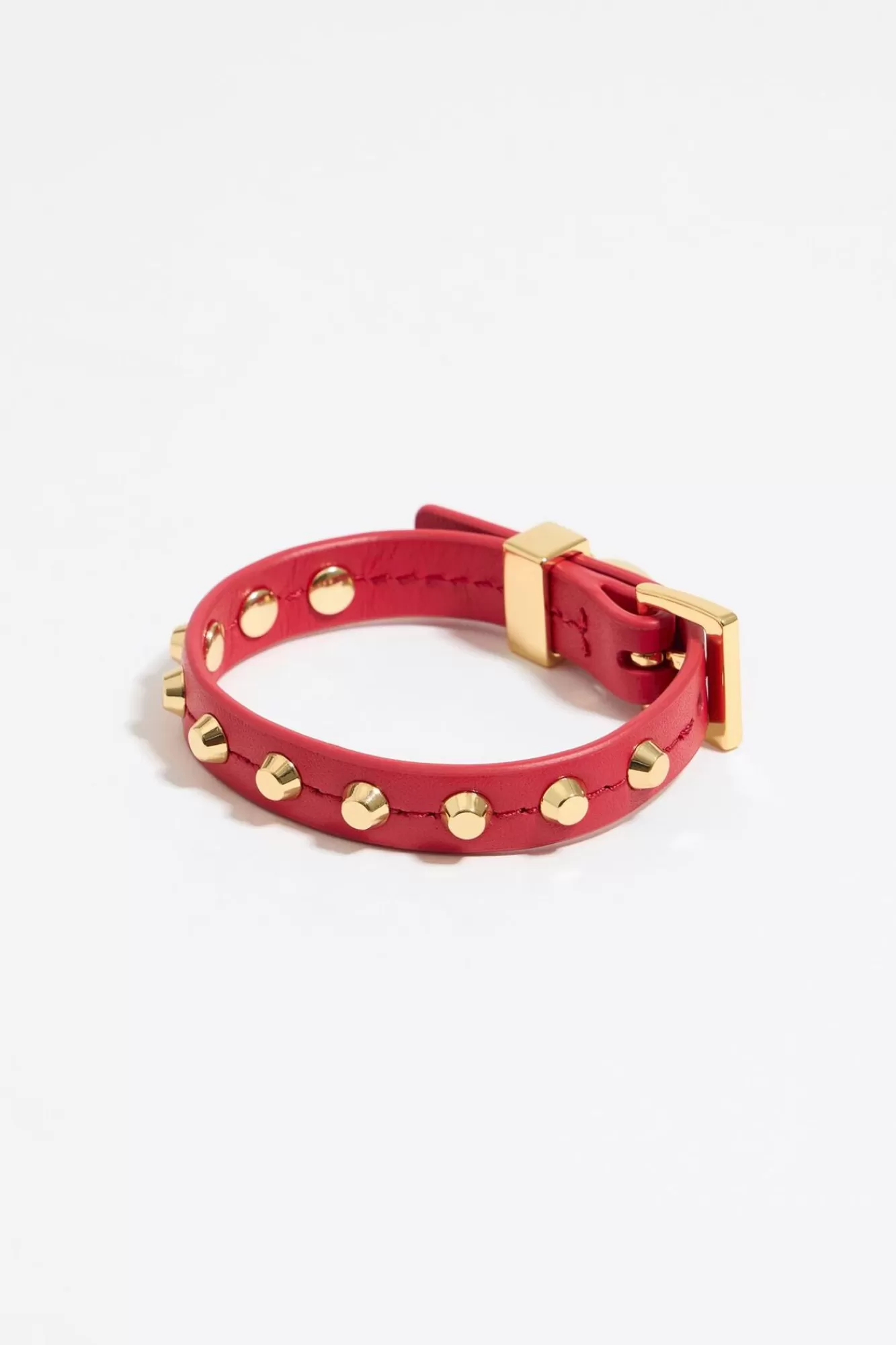 BIMBA Y LOLA Pulsera Piel Tachas Roja Discount