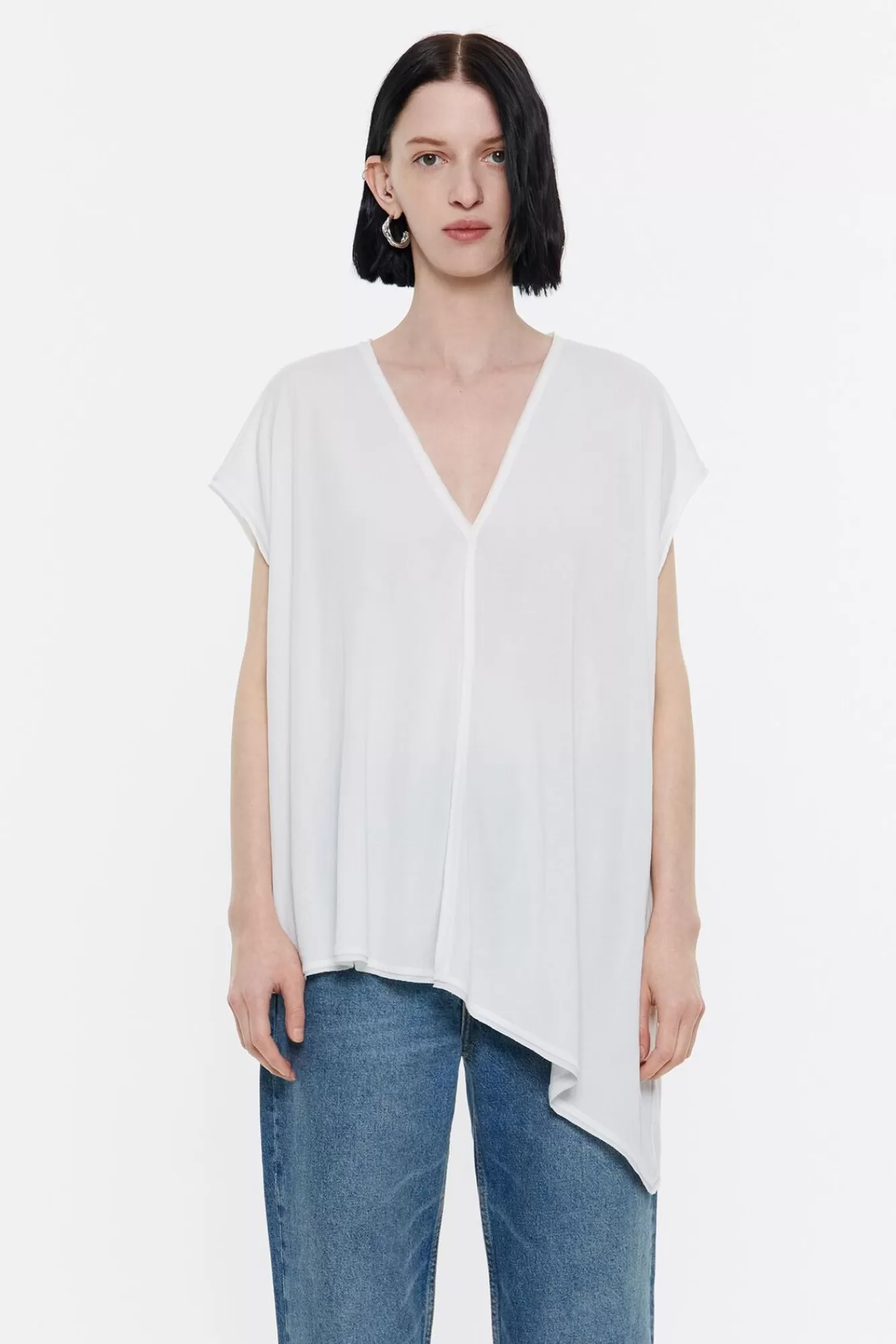 BIMBA Y LOLA Top Largo Oversize Marfil Flash Sale