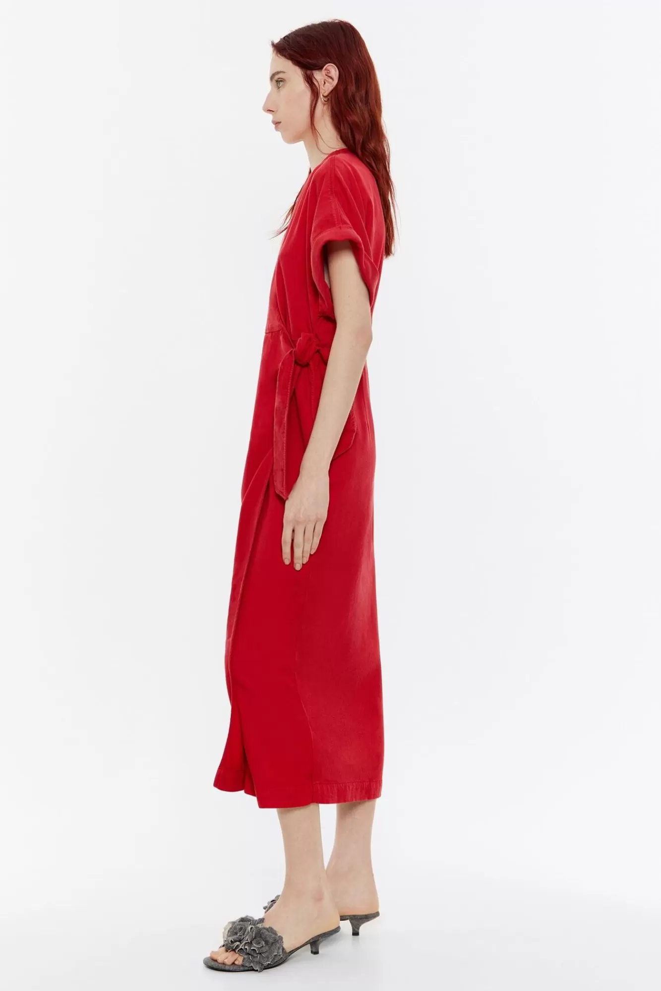 BIMBA Y LOLA Vestido Cruzado Denim Rojo Discount