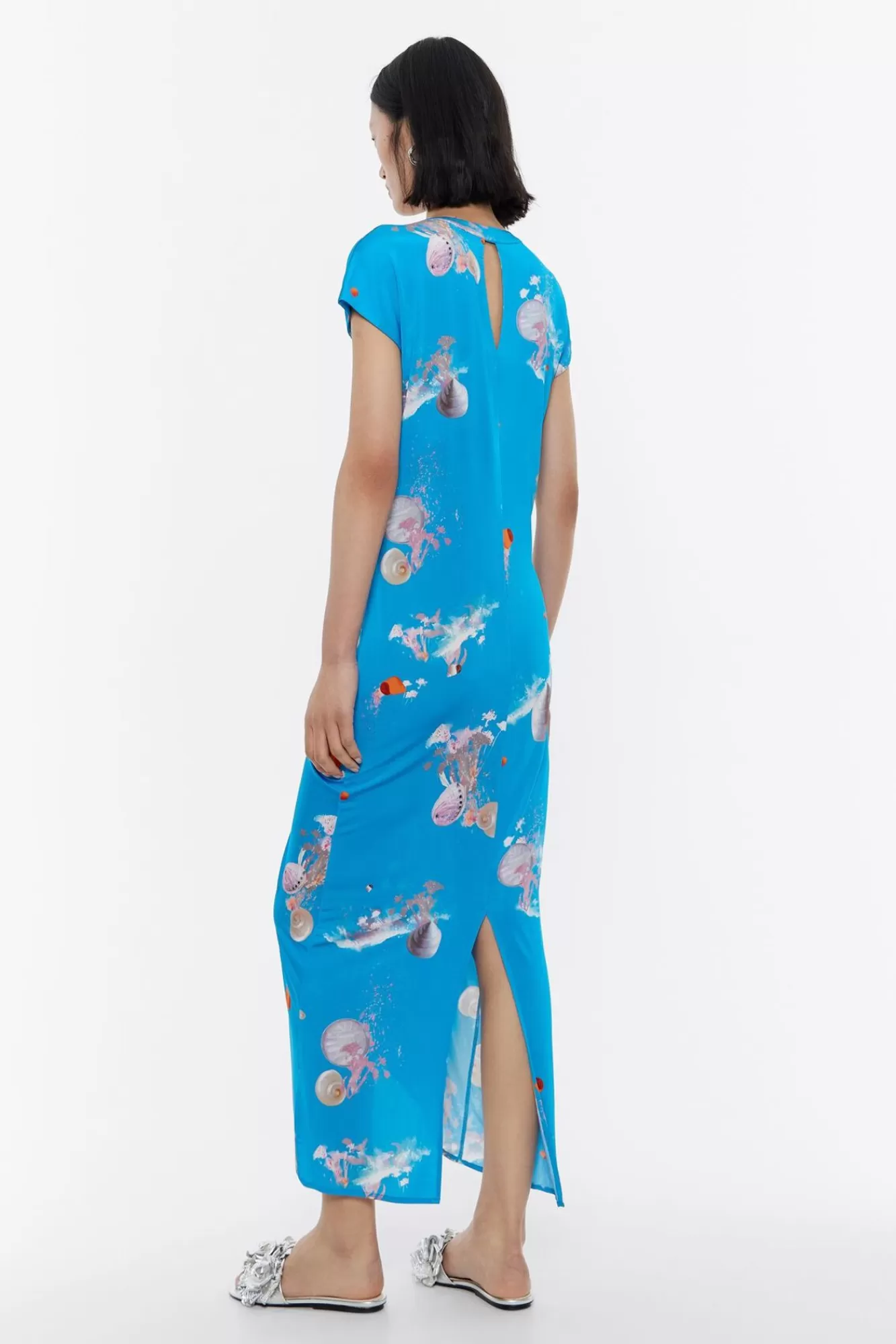 BIMBA Y LOLA Vestido Frunces Waves Azul Flash Sale